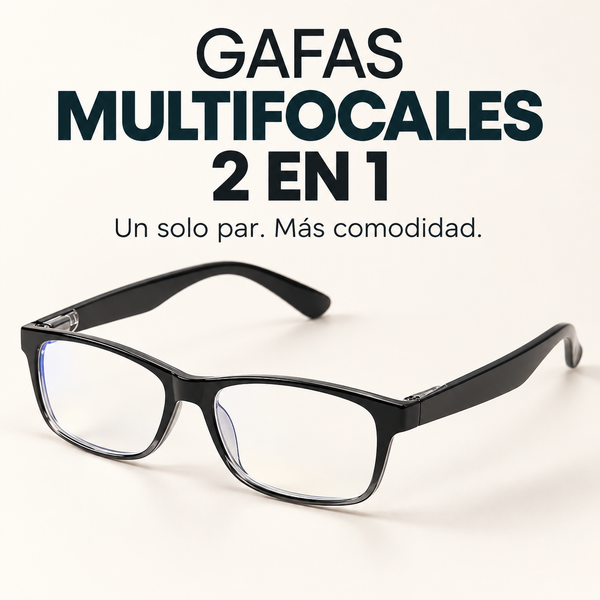 Gafas multifocales 2 en 1 VELANISSE, montura negra unisex