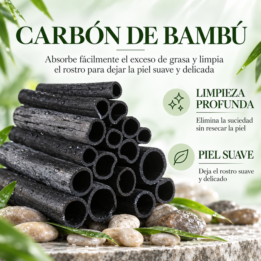 Mascarilla de Arcilla en Barra con Carbón de Bambú (40gr)