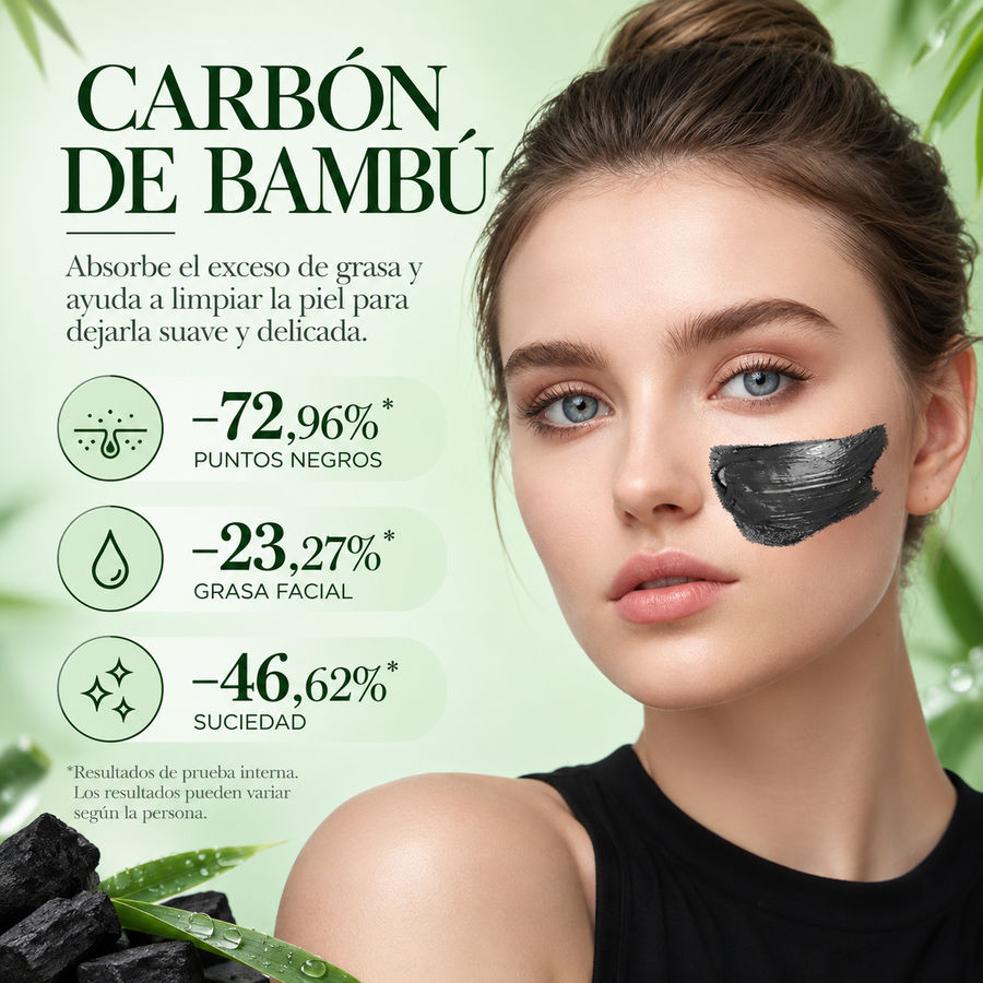 Mascarilla de Arcilla en Barra con Carbón de Bambú (40gr)